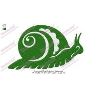 Ornamented Snail Embroidery Design